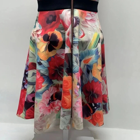 Ted Baker London Samra Floral Swirl Skater Dress Size 1 | Small - Picture 9 of 15